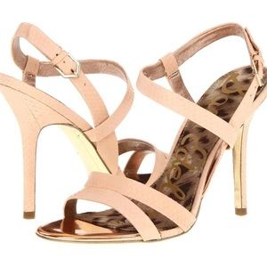 Sam Edelman Abbott  Snakeskin‎ Leather Strappy High Heel Sandals